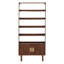 Silvie 5-Tier Acacia Bookcase, Walnut