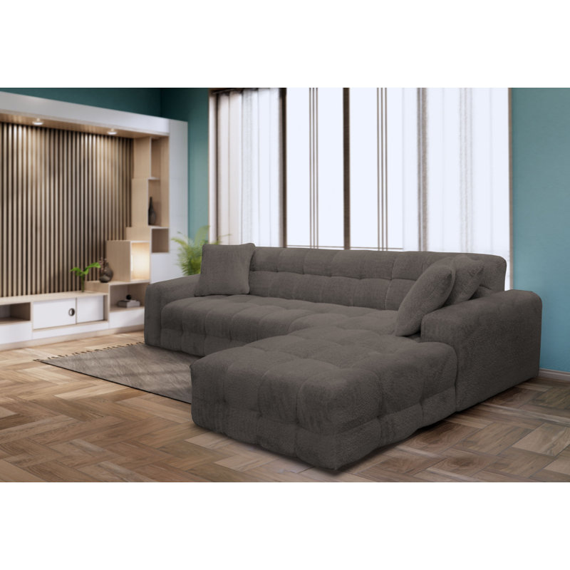 4 Seater Corner Sofa , Right Hand Facing, Dark Grey