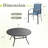7-Pieces Round Patio Dining Set With Stackable PVC-coated polyester Chairs-1583373420