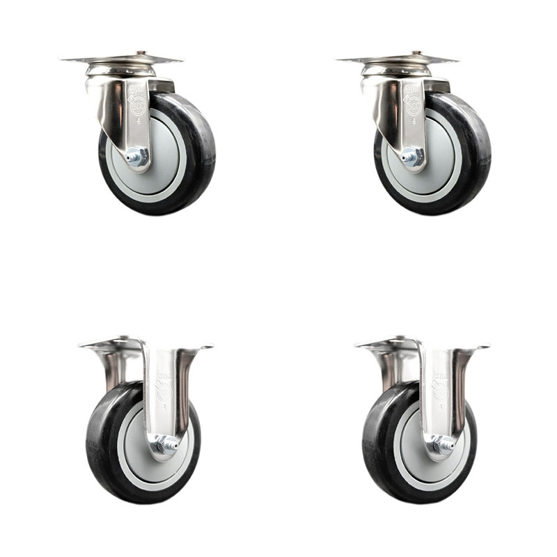 Polyurethane Casters, Black