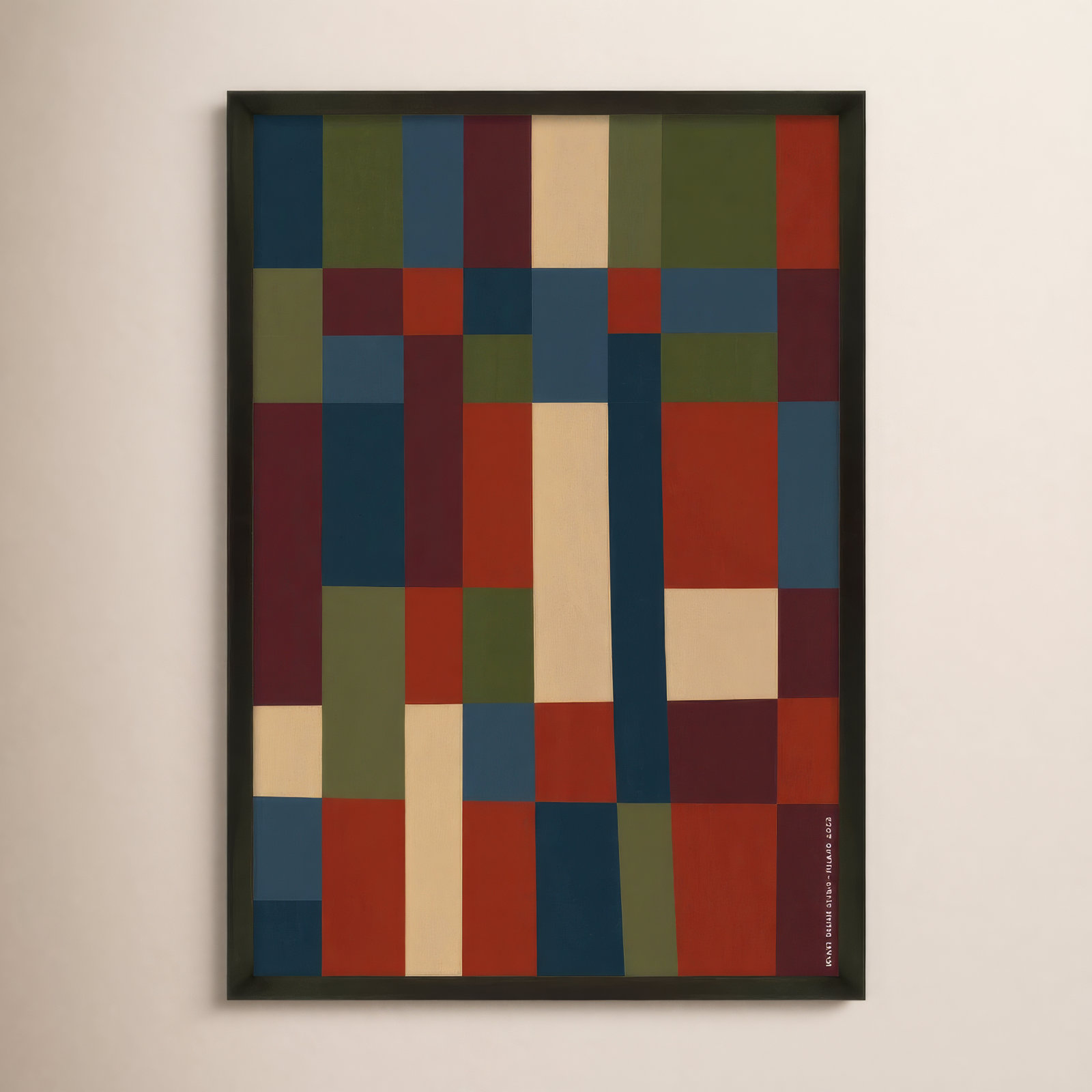 Fragmented Spectrum 6 Print by Romina Gadler, 38" H x 26.5" W, Black Framed