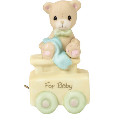 Precious Moments Birthday Train Baby Bear Caboose Figurine 2.68 Inch