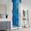 Porte de douche pivotante à charnière pivotante en chrome avec verre transparent-121696452