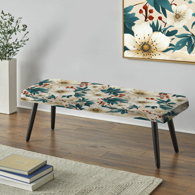 Banc rembourré Coastal Tranquil Florals Collage Unveilé III - Floral
