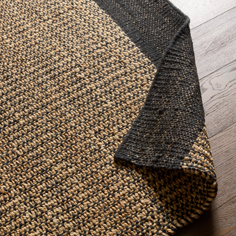 Jaipur Living Kion SOS03 Handwoven Border Black/Tan Area Rug (6'X9'), Rectangle 12' x 15'