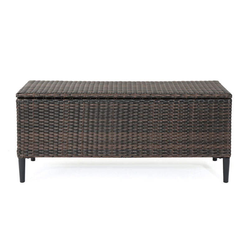 Poolside Chest - Store Beach & Cutlery Patio Storage Fit Accessories Serving Items, Brown