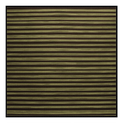 Machine Washable Horizontal Stripes Brown Area Rug
