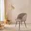 Chaises de salle à manger rembourrées en fausse fourrure de style moderne avec pieds réglables-102479942-102479946