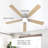 51.96" 5 - Blade Reversible Ceiling Fan With LED Lights And Remote