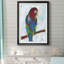 Perroquet tropical - cadre photo, reproduction d'art sur papier-597728936-597728943