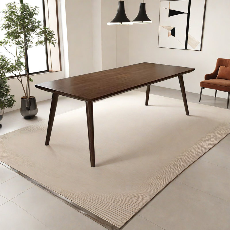 Mennie Ash Solid Wood Dining Table, 27.55" W x 62.99" L