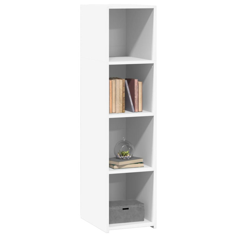 Anthani 124cm H x 30cm W Bookcase, 124cm H x 30cm W x 41cm D, White