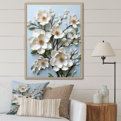 Dogwood Field Pointillism Collage IV sur toile