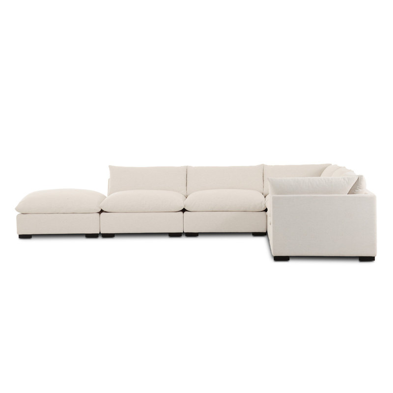 Caulkins Upholstered L-Shaped Sectional, 31.5" H x 120" W x 160" D, Right Hand Facing