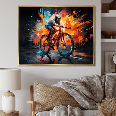 Vélo abstrait Fusion An - transport, art mural, salon