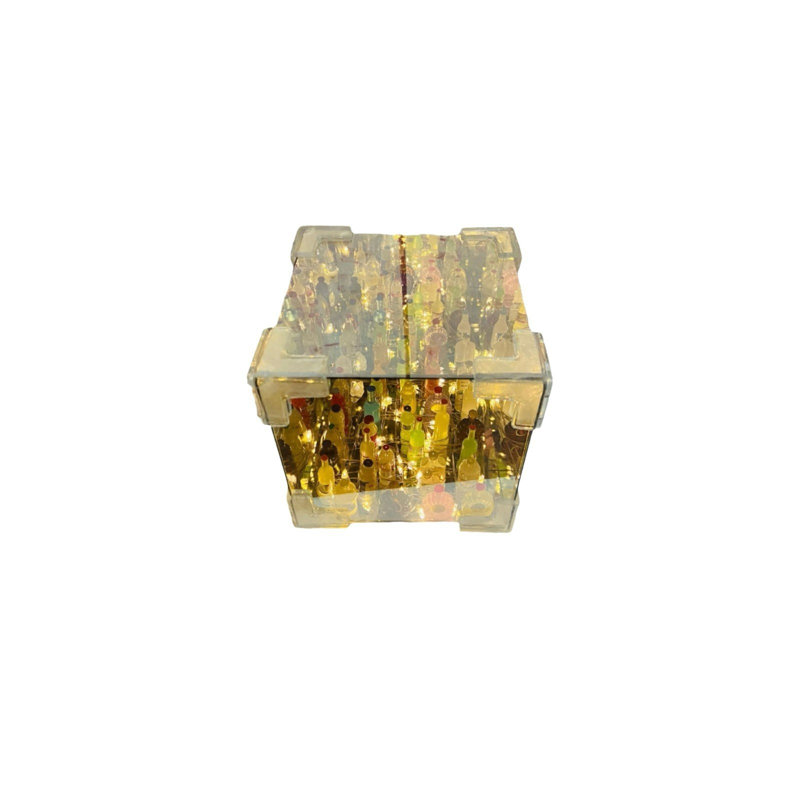 Handmades DIY Material Kit For A  Night Light Featuring A Bottle Flower Sea