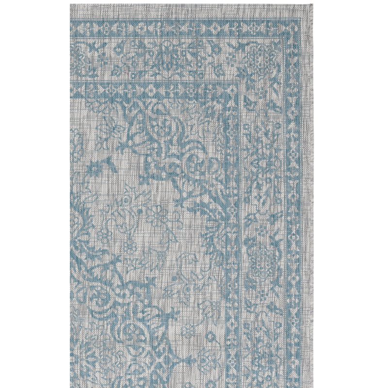 Tapis oriental d'intérieur / extérieur Courtyard Performance, Rectangle 5 pi 3 po x 7 pi 7 po