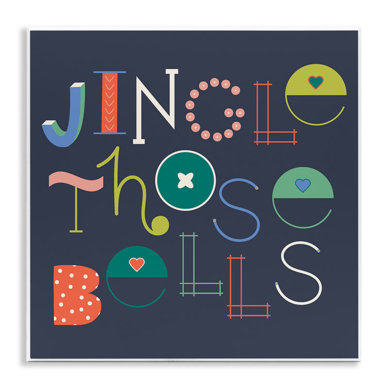 Plaque murale «Eclectic Jingle Bells» par Sazerelli Designs
