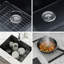 Évier à lessive en quartz - Évier de service encastré en granite noir 24 po x 18 po
