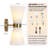 2-Light Gold Glass Wall Sconce-895217440