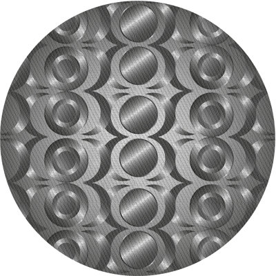 Tapis gris/noir tissé à la machine