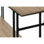 Console de couloir contemporaine étroite en taupe foncé et métal noir