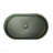 23.6'' Concrete Oval Modern Dark Green Bathroom Sink