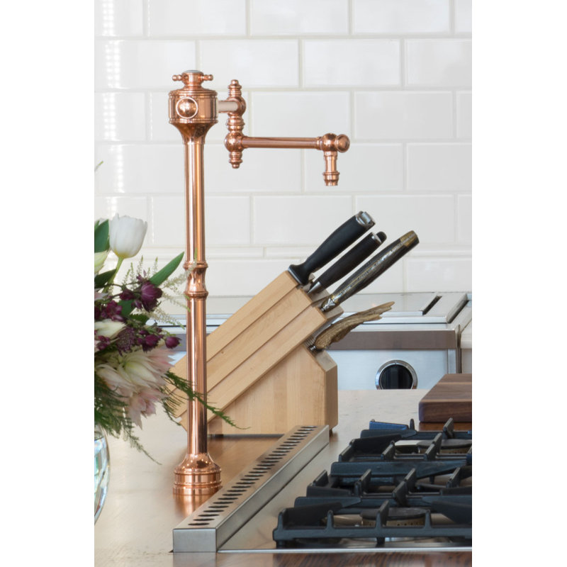 Traditional Counter Mounted Potfiller - Lever Handle, Cross Handle