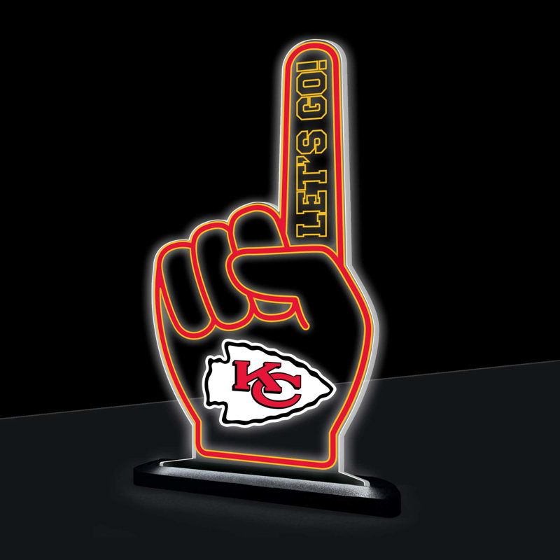 Kansas City Chiefs NFL Football Foam Finger Desklite LED Decor