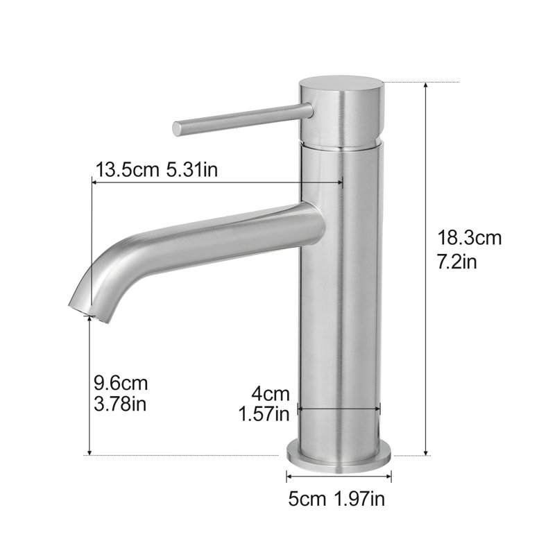 Single-Hole Single-Handle Bathroom Faucet, Brushed Nickel