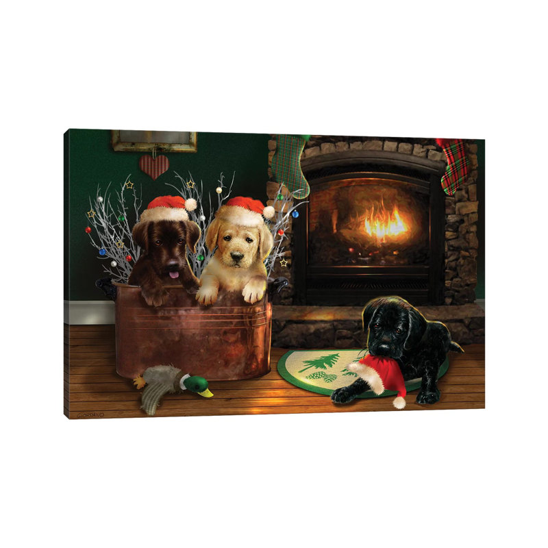 Fireside Lab Trio by Giordano Studios - Wrapped Canvas Print, 101.6 cm H x 66.04 cm W x 1.91 cm D