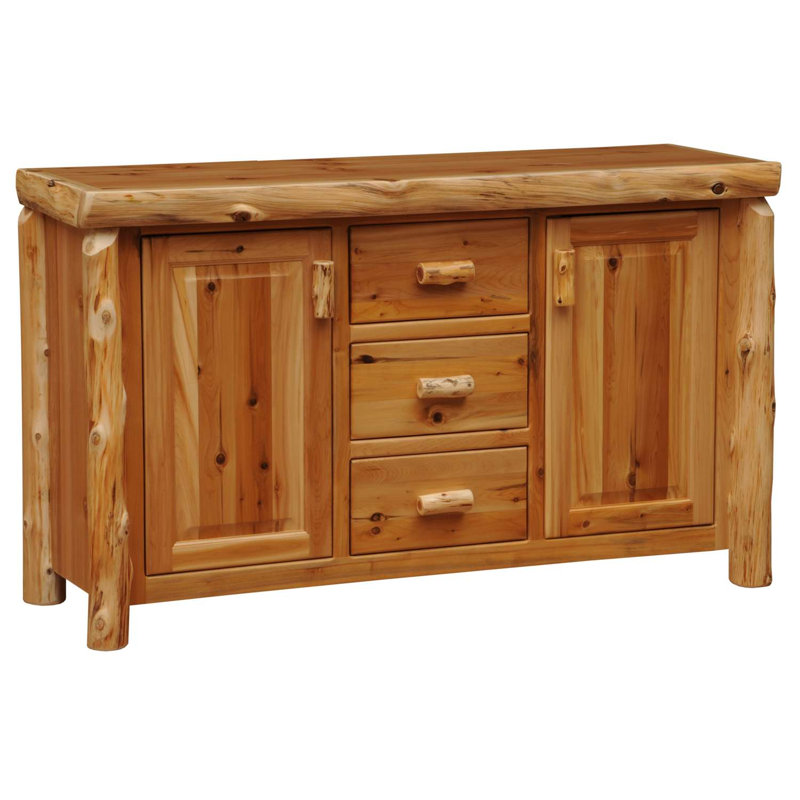 Fireside Lodge 60" Wide 3 Drawer Sideboard, Vintage