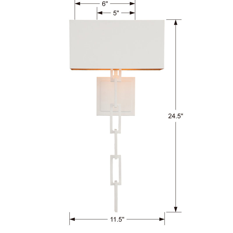 Brian Patrick Flynn 2-Light Armed Sconce, White
