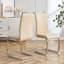 Chaises de salle à manger cantilever modernes en similicuir avec base chromée (paquet de 2)-1424999931