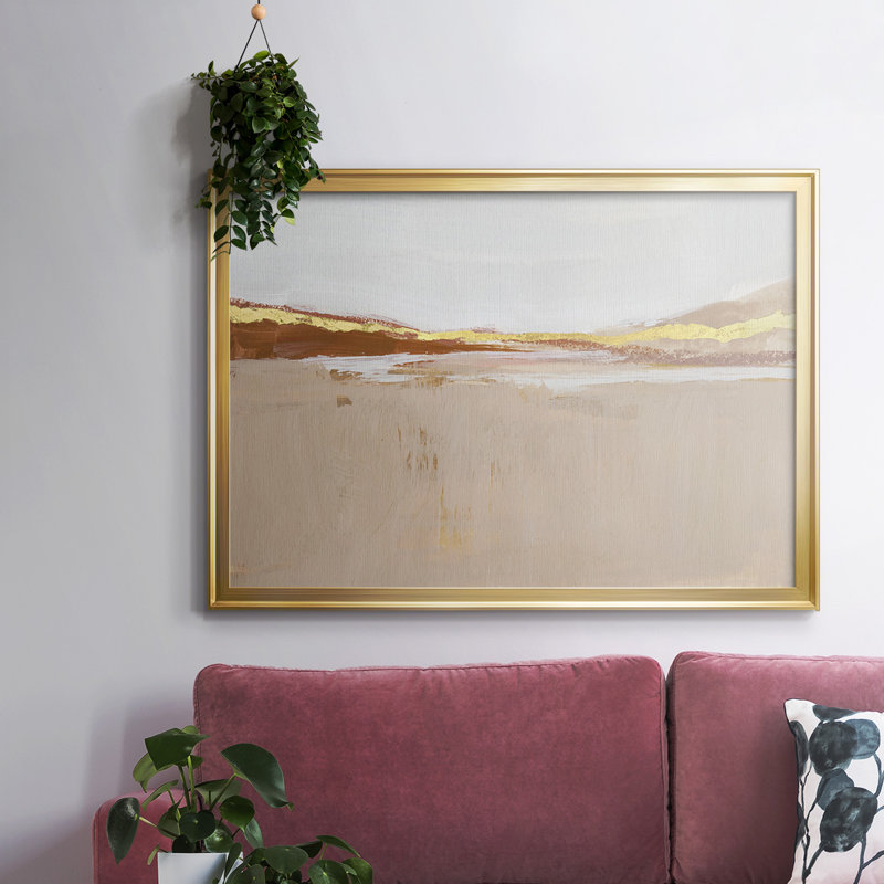 Impression sur toile Gilded Expanse II, Or, H 14 po x l 20 po x P 1,5 po