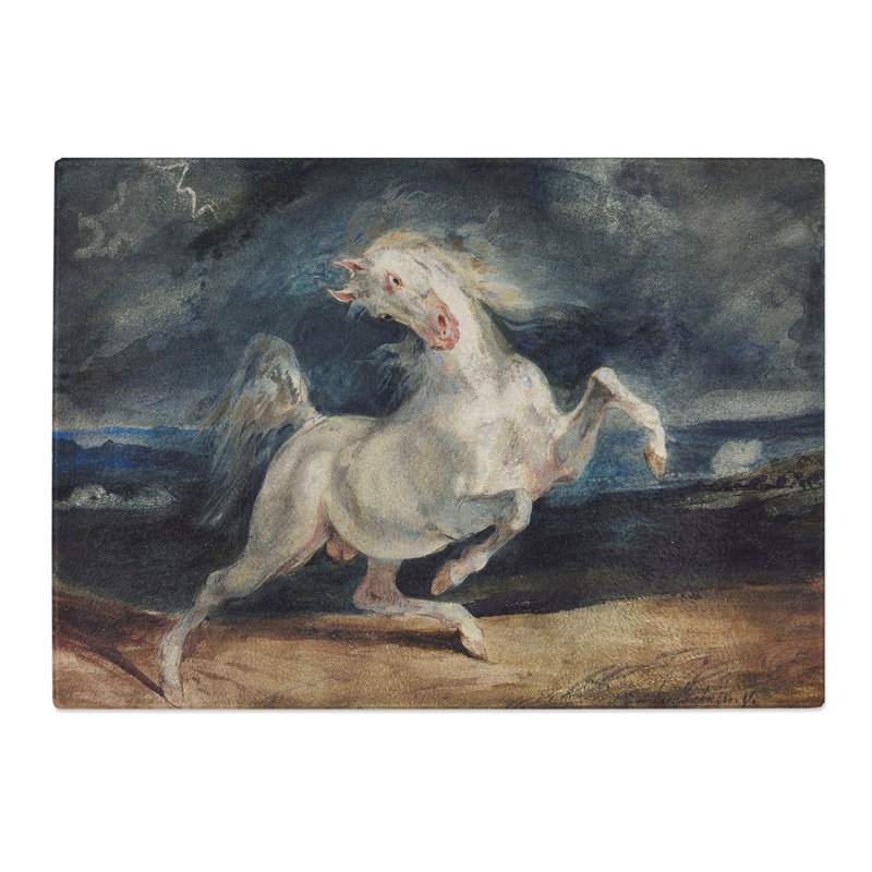 Frightened Horse by Eugene Delacroix Chopping Board, 0.4cm H x 20cm W x 28.5cm L