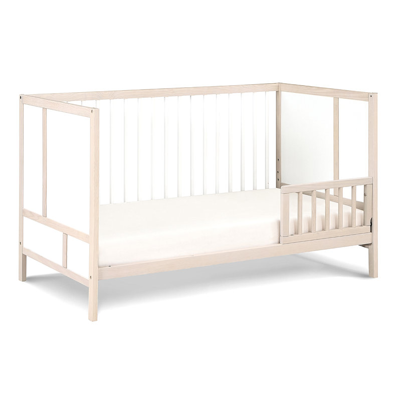Lit de bébé 3 en 1, Brun clair / jaune