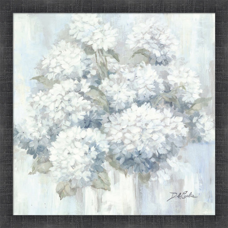 " White Hydrangeas " Graphic Art Print