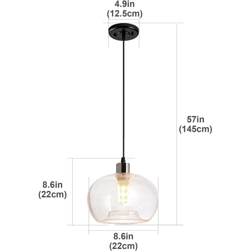 Modern Battery-operated Pendant Light With Remote 