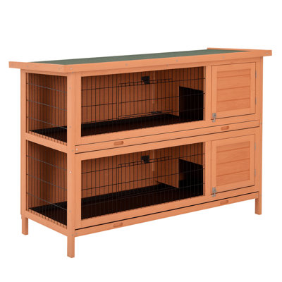Rabbit Hutch Bunny Cage Wooden Pet House Small Animal Habitat