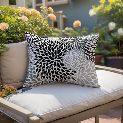 Arlo Floral and Abstract Outdoor Reversible Throw Pillow