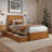 Lamayia Solid Wood Sleigh Platform Bed with Footboard and Storage Drawers-2033809129-2033809135