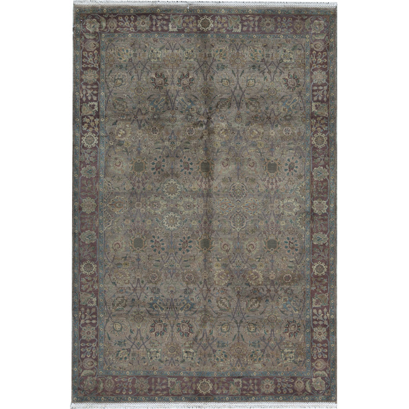 Tapis crème de haute qualité noué à la main