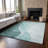Premium Machine Washable Prisco Teal Rug-391317995