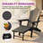 HDPE Folding Adirondack Chair Lounge with Ottoman & Ergonomic Design-280055516