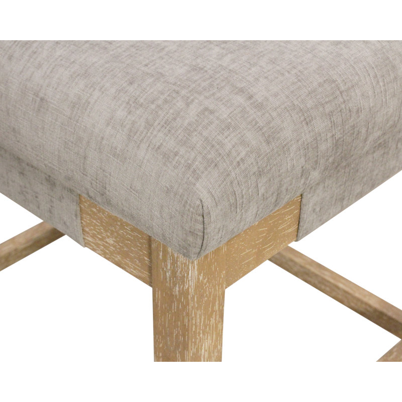 Ensemble de table de comptoir 36 po avec 2 chaises de bar Clara en lin gris ardoise Darlo