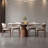 Ash Wood Rock Slab Rectangular Dining Table Sets-105912813