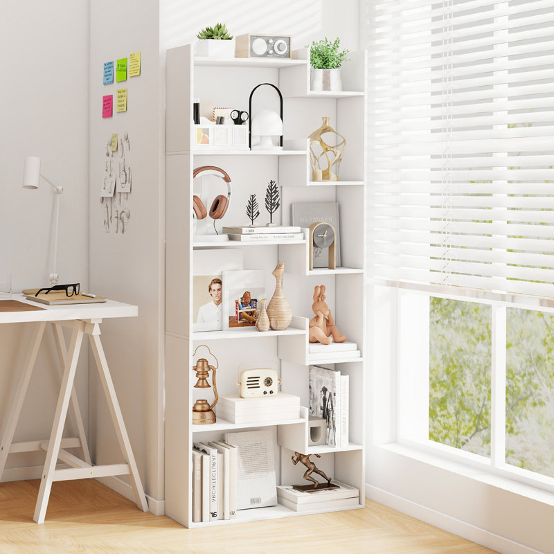 163cm H x 69cm W Etagere Bookcase, White