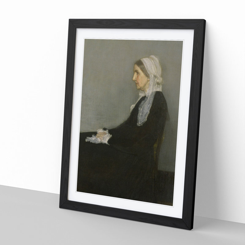 Artists Mother Vol.2 by James Mcneill Whistler - Picture Frame Painting, Black Framed, 65cm H x 48cm W x 2cm D