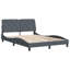 Structure de lit vidaXL avec DEL sans matelas Piran gris foncé 137 x 190 cm-118101774-118101775